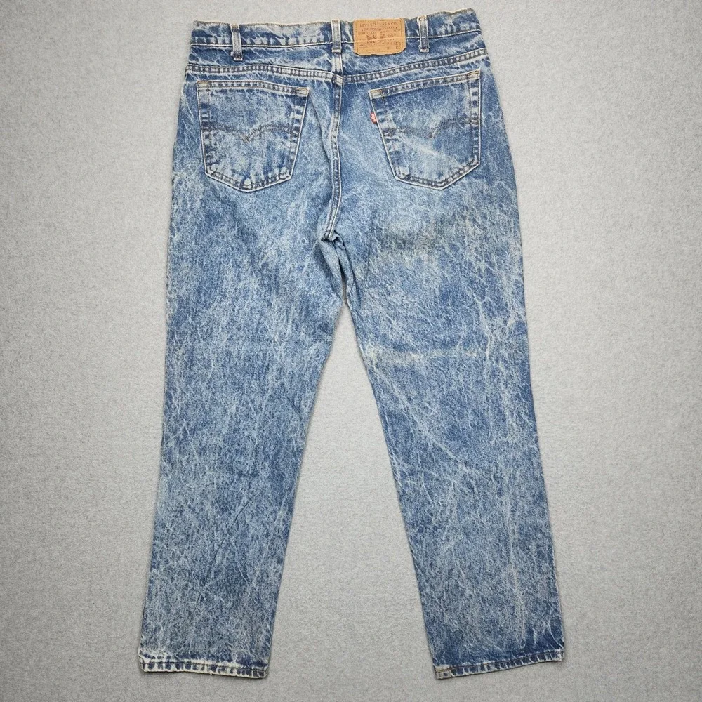 Vintage Levis 506 Jeans 35x30 Acid Wash‎ Fade Comfort Straight 90s Made In USA